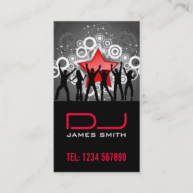 Carte de visite de DJ (Devant)