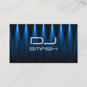 Carte de visite de DJ Musique Lumières Bleues Cool