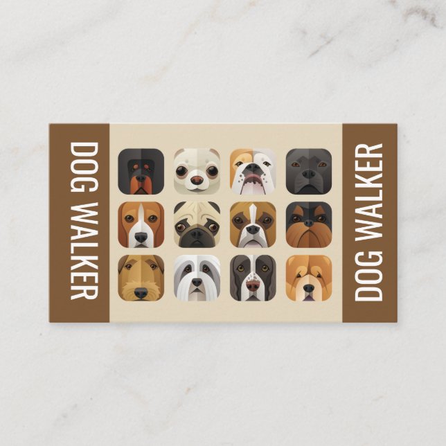 Carte de visite de Dog Walker (Devant)