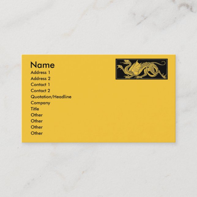 Carte de visite de dragon (Devant)