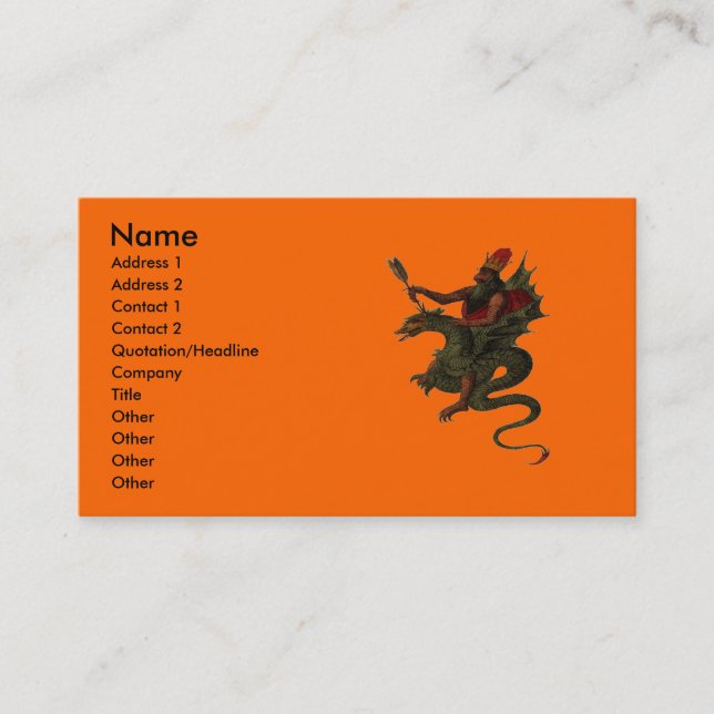 Carte de visite de dragon (Devant)