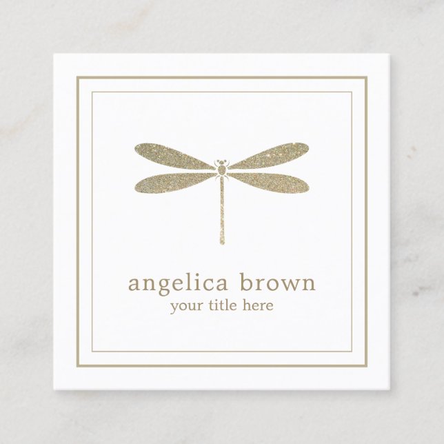 Carte de visite de dragonfly Parties scintillant d (Devant)