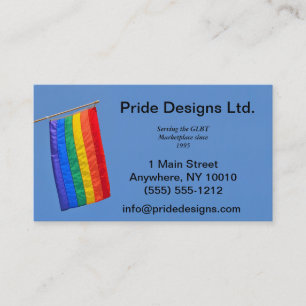 Carte de visite de drapeau de gay pride