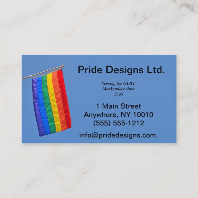 Carte de visite de drapeau de gay pride (Devant)