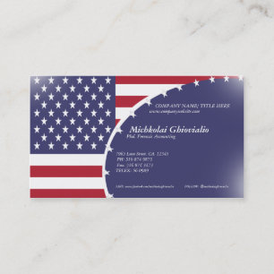 Carte de visite de drapeau des Etats-Unis