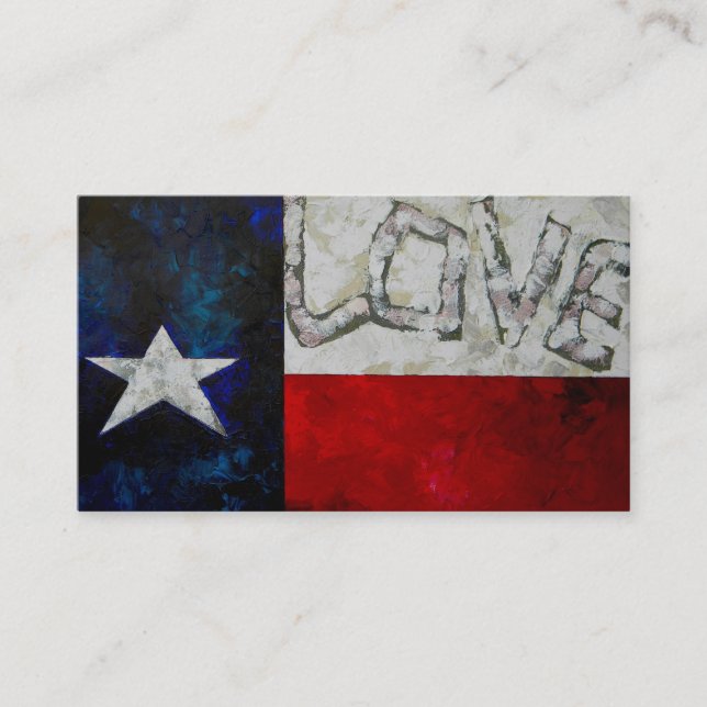 Carte de visite de drapeau du Texas (Devant)
