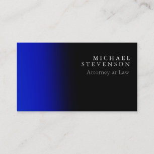 Carte de visite de droit bleu élégant