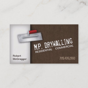 Carte de visite de Drywalling - truelle et texture