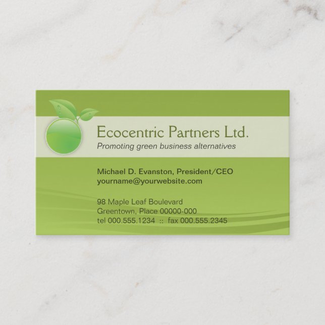 Carte de visite de Environmental Company (Devant)