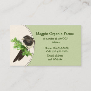 Carte de visite de ferme biologique à secteur sur 