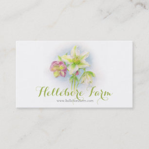 Carte de visite de ferme d'art de fleur de
