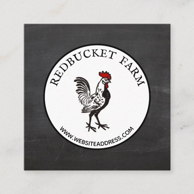 Carte de visite de ferme de campagne de l'Emblem d (Devant)