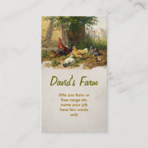 carte de visite de ferme de poulet