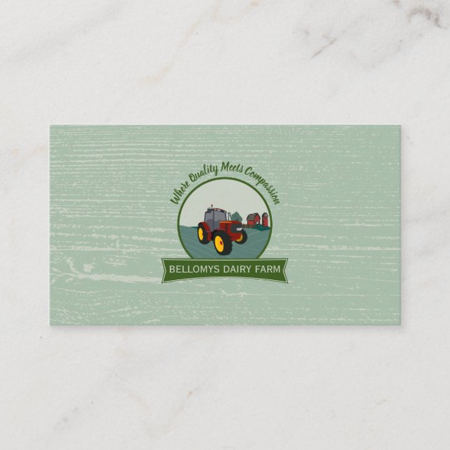 Carte de visite de ferme laitière (Devant)