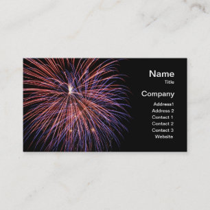 Carte de visite de feux d'artifice