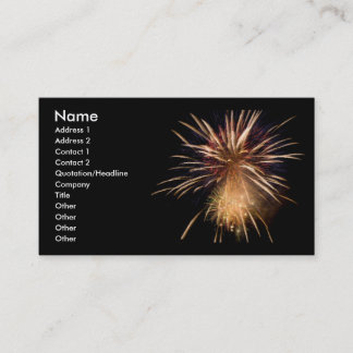 Carte de visite de feux d'artifice