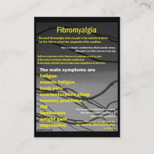 Carte de visite de fibromyalgie - jour de