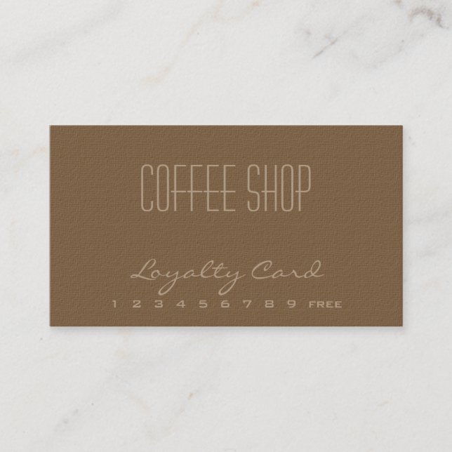 Carte de visite de fidélité de café-restaurant (Devant)