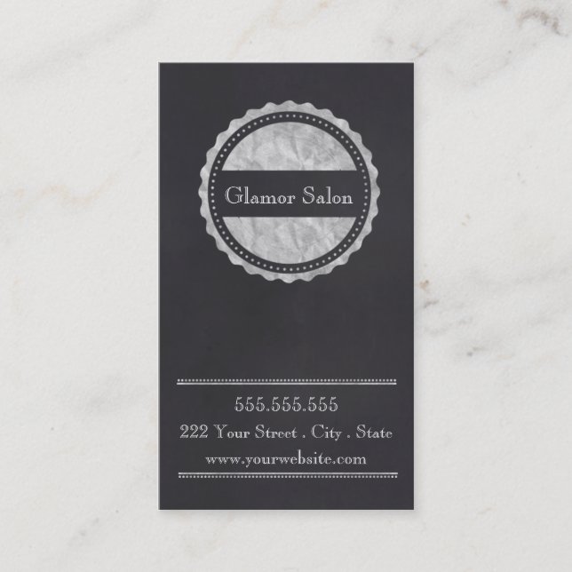 Carte de visite de fidélité de client de salon de (Devant)