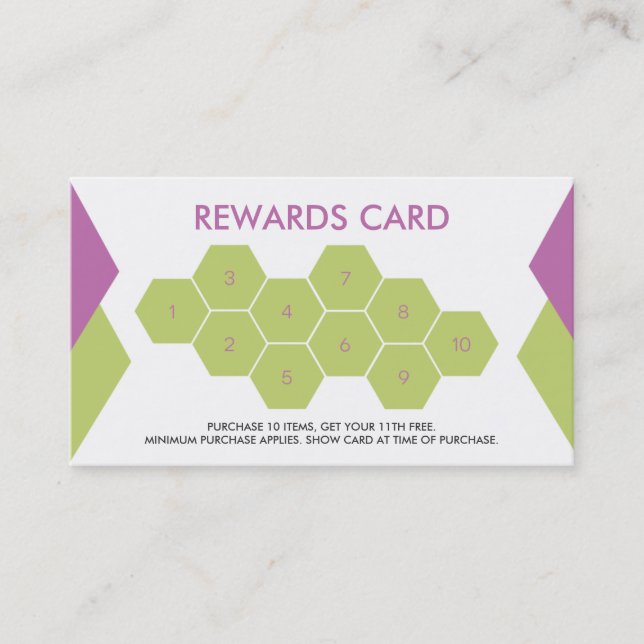 Carte de visite de fidélité de client de Smoothie (Devant)
