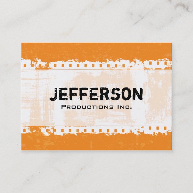 Carte de visite de Fierce Orange Grunge Large (Devant)
