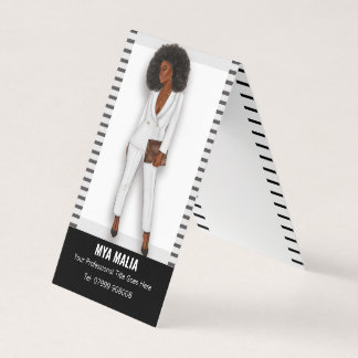 Carte de visite de fille afro-américaine