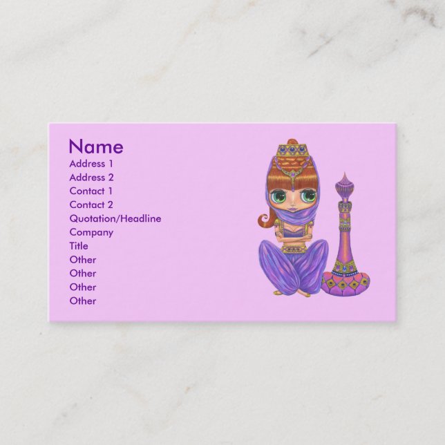 Carte de visite de fille de génie de danseur de (Devant)