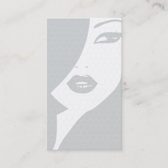 CARTE DE VISITE DE FILLES GRAY & BLANC (Devant)