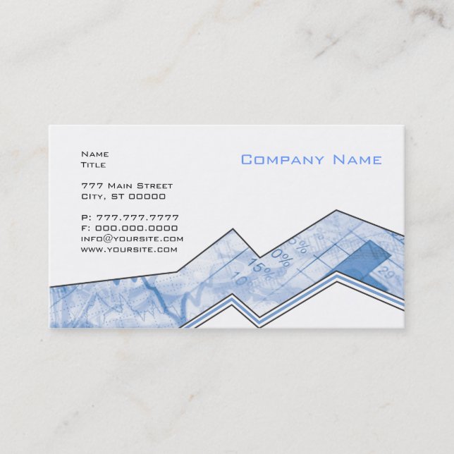 Carte de visite de finances (Devant)