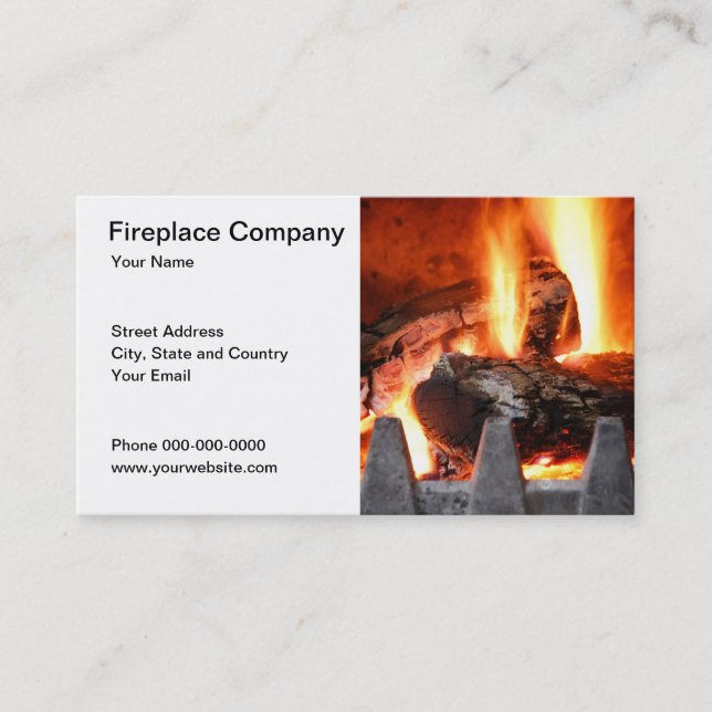 Carte de visite de Fireplace Company (Devant)