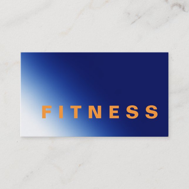 Carte de visite de fitness Arrière - plan bleu (Devant)