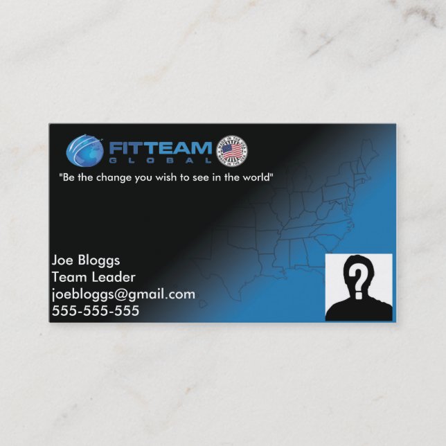 Carte de visite de FitTeam (Devant)