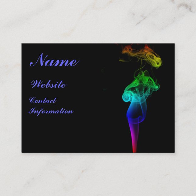 Carte de visite de flamme d'arc-en-ciel (Devant)