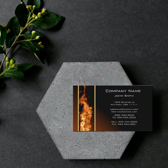 Carte de visite de flamme vertical (Créateur téléchargé)