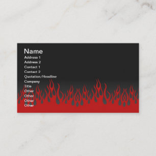 Carte de visite de flammes
