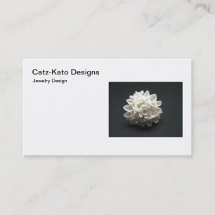 Carte de visite de fleur blanche