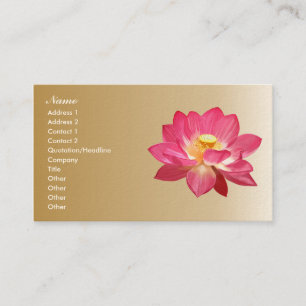 Carte de visite de fleur de Lotus