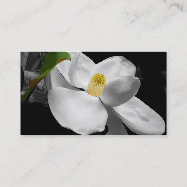 Carte de visite de fleur de magnolia (Devant)