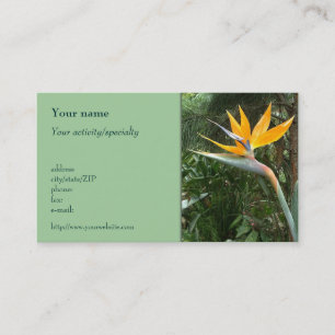 Carte de visite "de fleur tropicale"