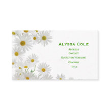 Carte de visite de fleurs