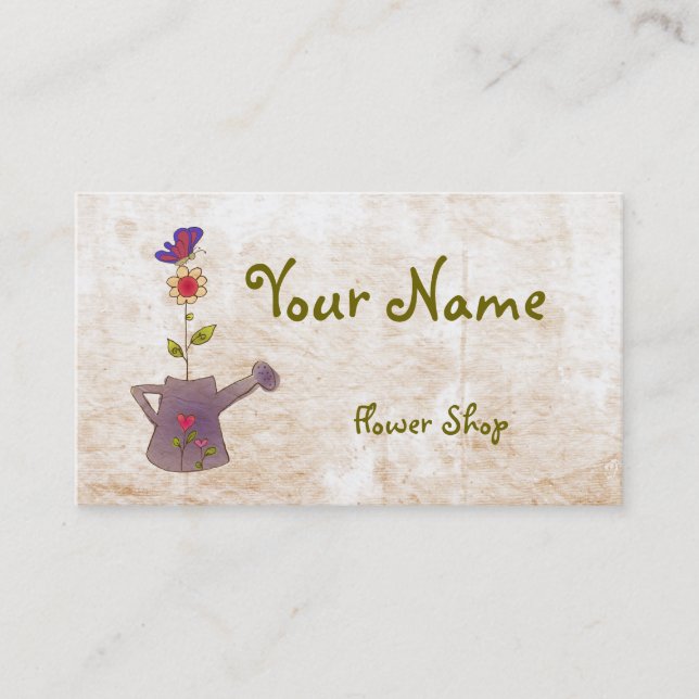 Carte de visite de fleurs (Devant)