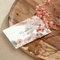 Carte de visite de fleurs Boho