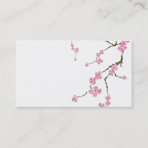 Carte de visite de fleurs de cerisier