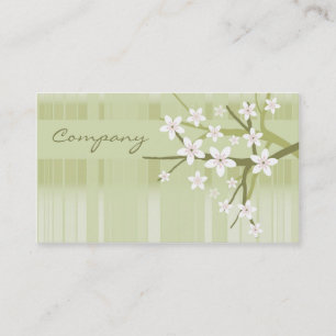 Carte de visite de fleurs de cerisier