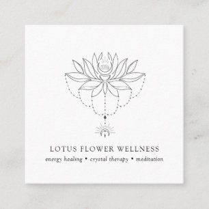 Carte de visite de fleurs de lotus de guérison hol