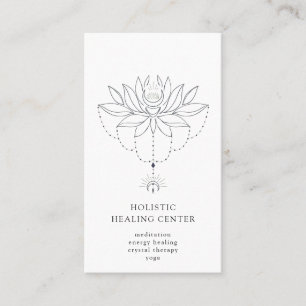 Carte de visite de fleurs de lotus de guérison hol