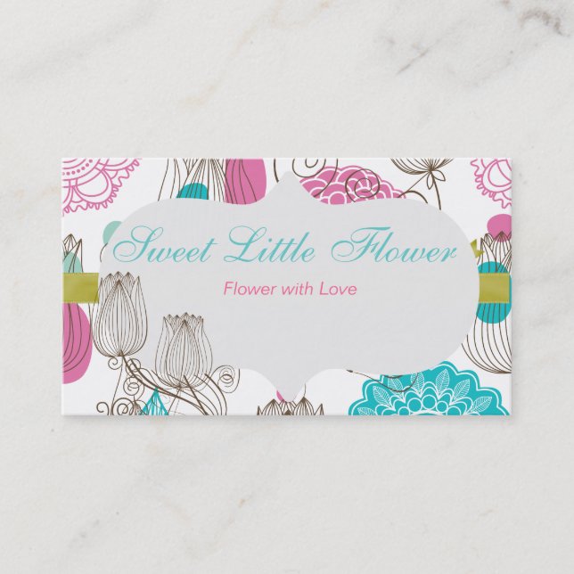 Carte de visite de fleurs de tulipes sucrées (Devant)