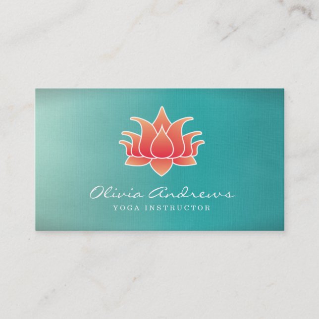 Carte de visite de fleurs Lotus (Devant)