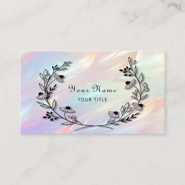Carte de visite de fleurs minimal (Devant)