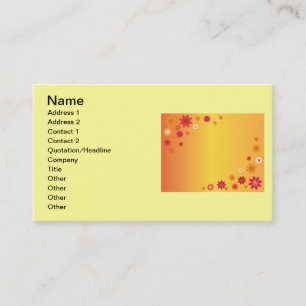 Carte de visite de fleurs orange
